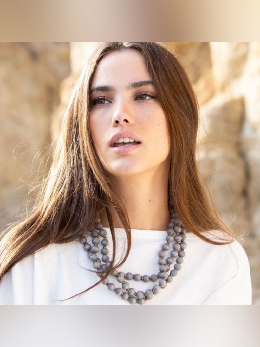🩶 NEW 🩶 Plunder Gray Beaded Statement Necklace 🩶